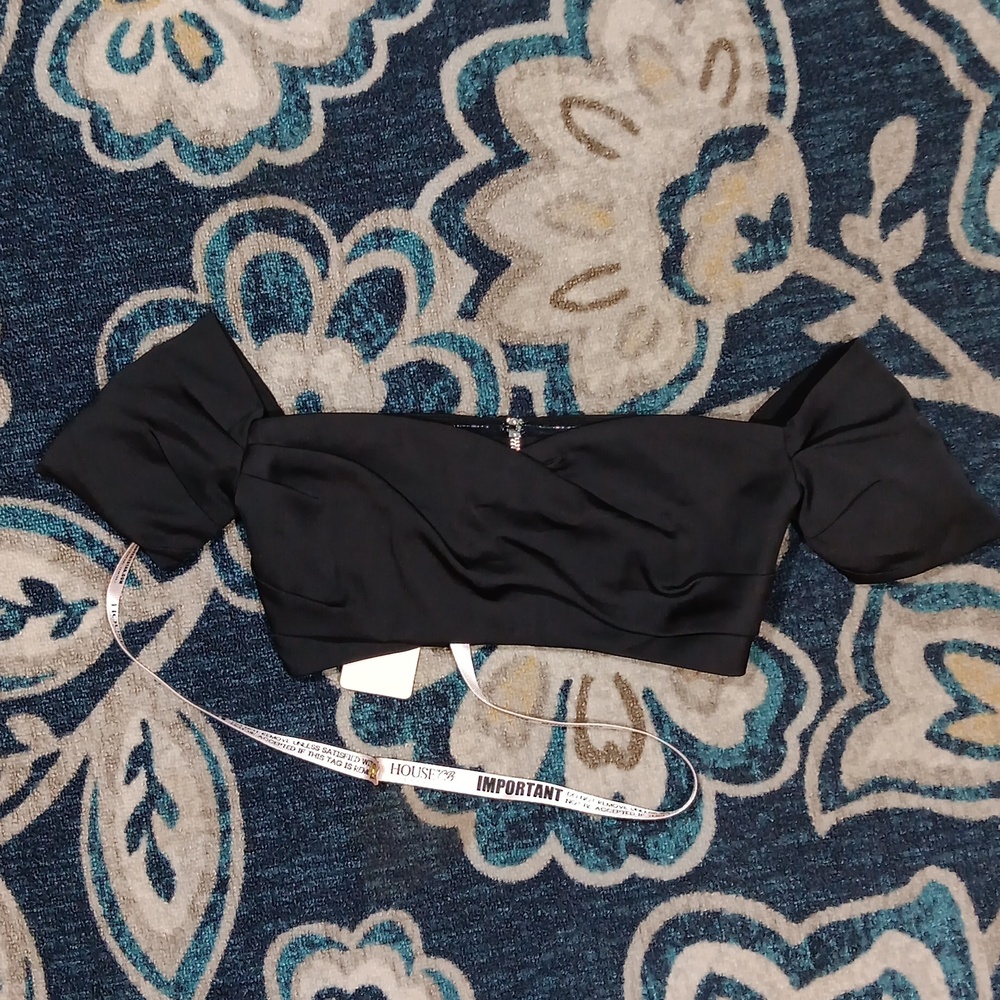 House of CB Elegant Black Crop Top